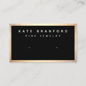 Black Gold Earring Display Business Card 名刺 (正面)