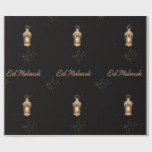 Black/Gold Eid Wrapping Paper ラッピングペーパー (フラット)