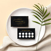 Black & Gold Elegant Customer Reward Punch ロイヤリティカード