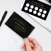 Black & Gold Elegant Customer Reward Punch ロイヤリティカード