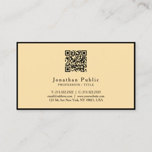 Black & Gold Elegant Modern Handwritten Script 名刺 (裏面)