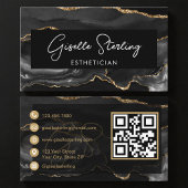 Black Gold Esthetician QR Code  名刺