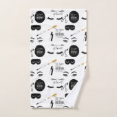 Black Gold Eyelashes Glam バスタオルセット (ハンドタオル)