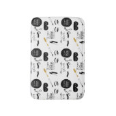 Black Gold Eyelashes Glam バスマット (正面縦)