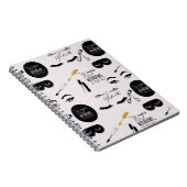 Black Gold Eyelashes Glam Birthday ノートブック (右側)