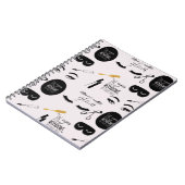 Black Gold Eyelashes Glam Birthday ノートブック (左側)