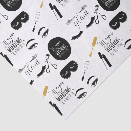 Black Gold Eyelashes Glam Birthday 薄葉紙 (詳細)