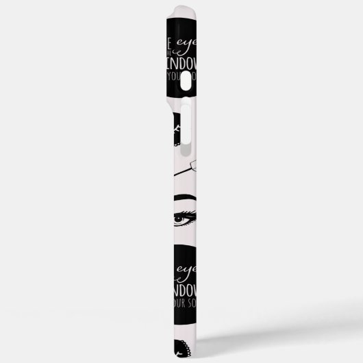 Black Gold Eyelashes Glam Birthday Case-Mate iPhoneケース (裏面 / 左)