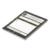 Black & Gold Faux Marble Doctor Prescription ノートパッド (回転)