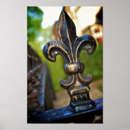 Black & Gold (Fleur de Lis) [Art Print] ポスター