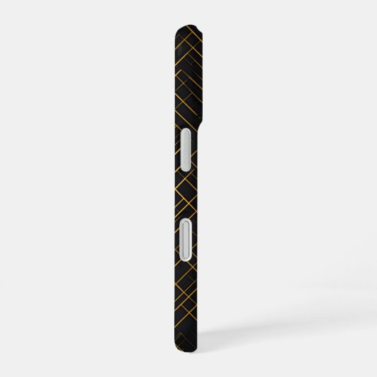 Black Gold Geometric iPhone 16ケース (右側面)