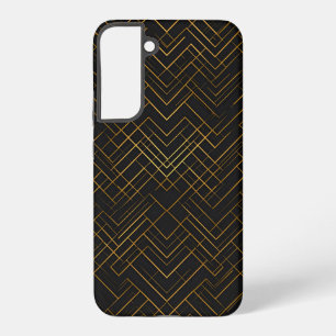Black Gold Geometric Samsung Galaxy S22+ケース