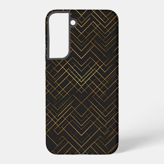 Black Gold Geometric Samsung Galaxyケース (裏面)