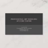 Black Gold Glitter Cosmic Floral Geometric 名刺 (裏面)