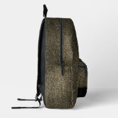 Black & Gold Glitter Glam Stylish Company Logo  プリントバックパック (左)