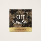 Black & Gold Glitter Watercolor Salon Gift Voucher (正面)