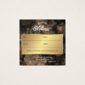Black & Gold Glitter Watercolor Salon Gift Voucher (裏面)
