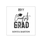 Black Gold Graduation 2026 Customized ラバースタンプ (インプリント)