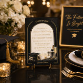 Black Gold Graduation Arch Invitation 招待状