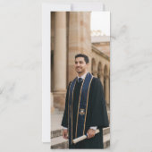 Black & Gold Graduation Menu | Class of 2026 招待状 (裏面)