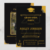 Black Gold Graduation Party Invitation 2026   シーズンカード (正面/裏面)