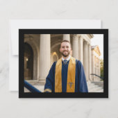 Black & Gold Graduation Thank You Card サンキューカード (裏面)