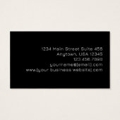 Black Gold Gray Monogram Modern Business Card (裏面)