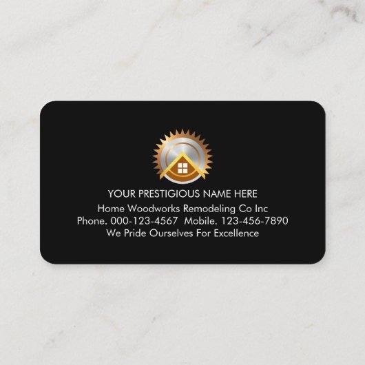 Black Gold Handyman Signage Layers 名刺 (裏面)