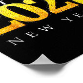Black Gold Happy New Year 2026 New Years Eve Party ポスター (角)
