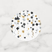 Black Gold Happy New Year Confetti コンフェッティ (スモール正面)