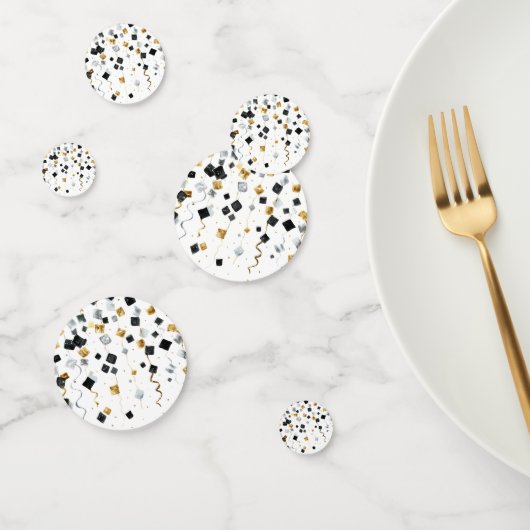 Black Gold Happy New Year Confetti コンフェッティ (グループ)