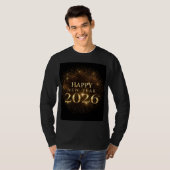 black gold happy new year long sleeve shirt tシャツ (正面フル)