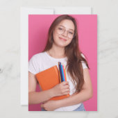 Black Gold High School Graduate Photo Announcement 招待状 (裏面)