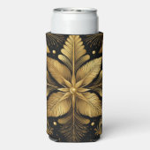 BLACK & GOLD HOLIDAY CHRISTMAS LEAVES スリム缶クーラー (Seltzer裏面)