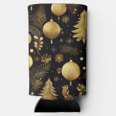 BLACK & GOLD HOLIDAY CHRISTMAS ORNAMENTS スリム缶クーラー (裏面)