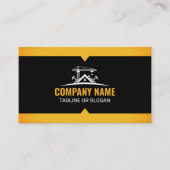 Black Gold Home Building Construction Crane 名刺 (正面)