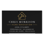 Black Gold Home Renovation Repair  マグネット名刺 (正面)