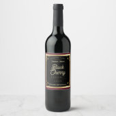 Black gold homemade wine personalized wine label ワインラベル (正面)