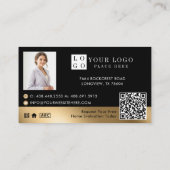 Black Gold House Key Real Estate Agent Realtor 名刺 (裏面)