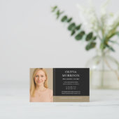 Black Gold Insurance Agent Photo 名刺 (スタンド正面)