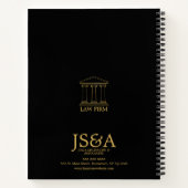 Black Gold Justice Columns Law Firm ノートブック (裏面)