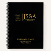 Black Gold Justice Columns Law Firm ノートブック (正面)