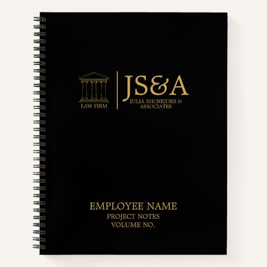 Black Gold Justice Columns Law Firm ノートブック (正面)