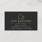 Black & Gold Landscaper Lawn Service 名刺 (正面)