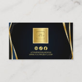 Black gold Logo Raffle Enter to Win Ticket プレイスカード (裏面)