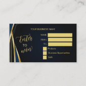 Black gold Logo Raffle Enter to Win Ticket プレイスカード (正面)