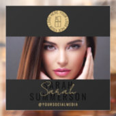 Black Gold Logo Social Media Makeup Studio ウィンドウサイン (シート2)