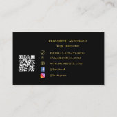 Black gold lotus flower Yoga Instructor 名刺 (裏面)