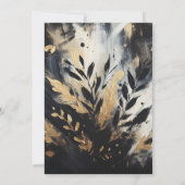 Black & Gold Love & Commitment Ceremony 招待状 (裏面)