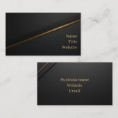Black Gold Luxury Business Card 名刺 (正面/裏面)